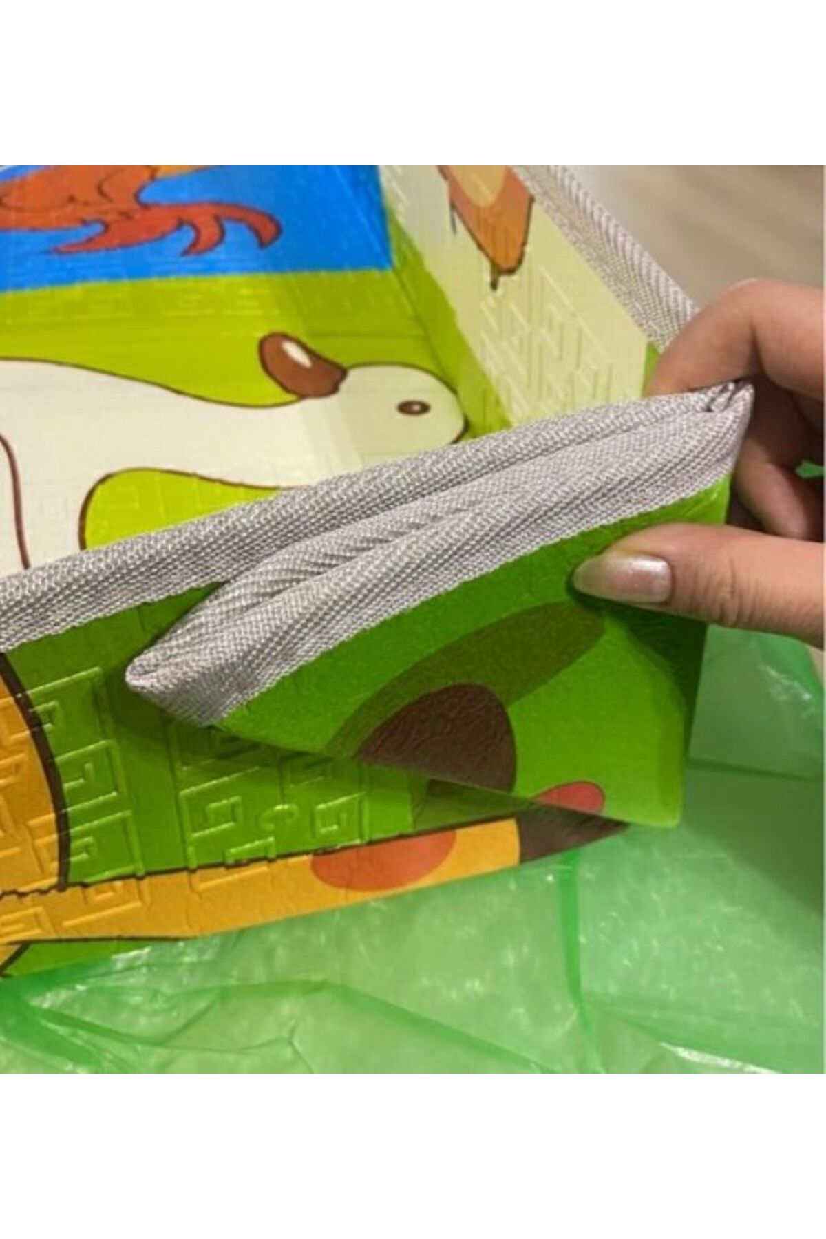 ınfotıme hobby Animal Carnival Katlanabilir 2si 1 Arada Oyun Matı 4 Kenar Çit Modeli. 120*180*0,7mm Taşıma Çantalı fotoğrafı 5 (önizleme)