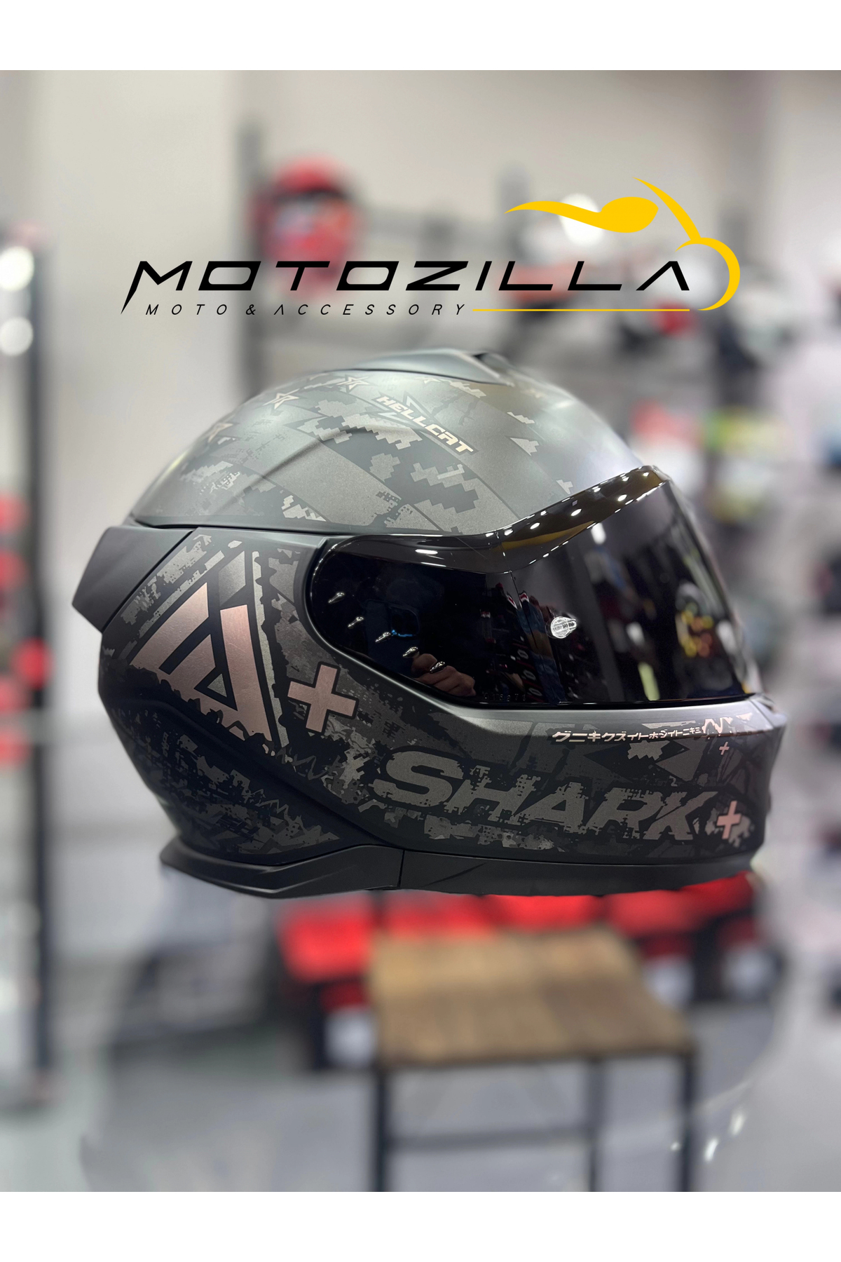 Shark Skwal İ3 Hellcat Mat Siyah Bronz Şeffaf ( x1 Siyah Vizör