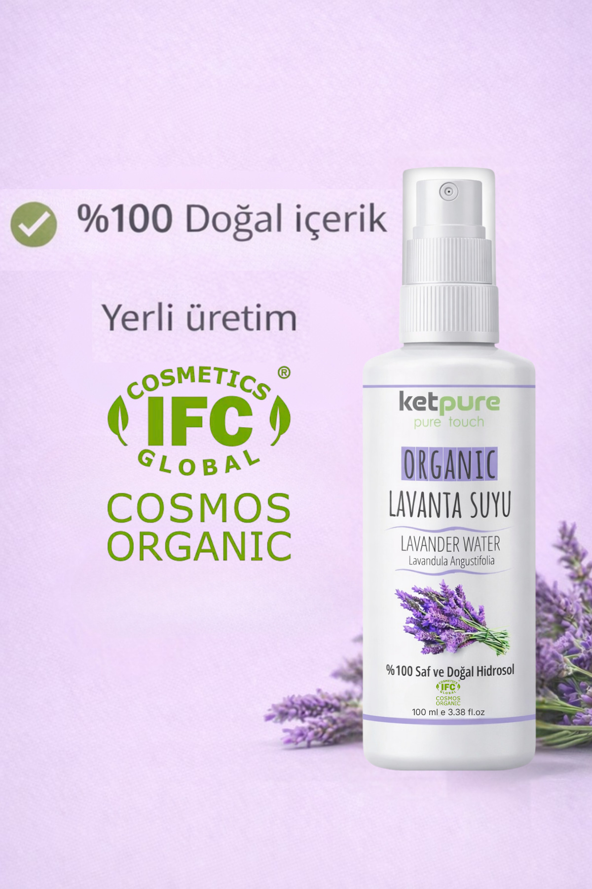 Organik Lavanta Suyu (Lavanta Hidrosolü) 100 ml – %100 Saf ve Doğal, Günlük Bakım İçin — LAVANTAHD — تصویر 5 از 5