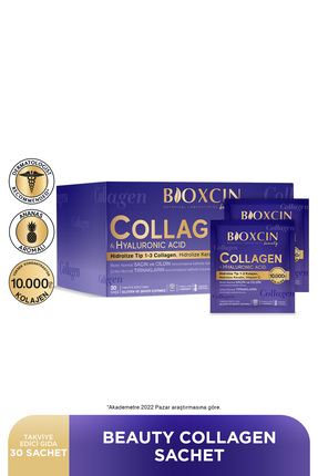 Bioxcin Beauty Collagen Toz 30 Saşe X 10.000 Mg Tip 1 - Tip 3 Hidrolize Kolaj...