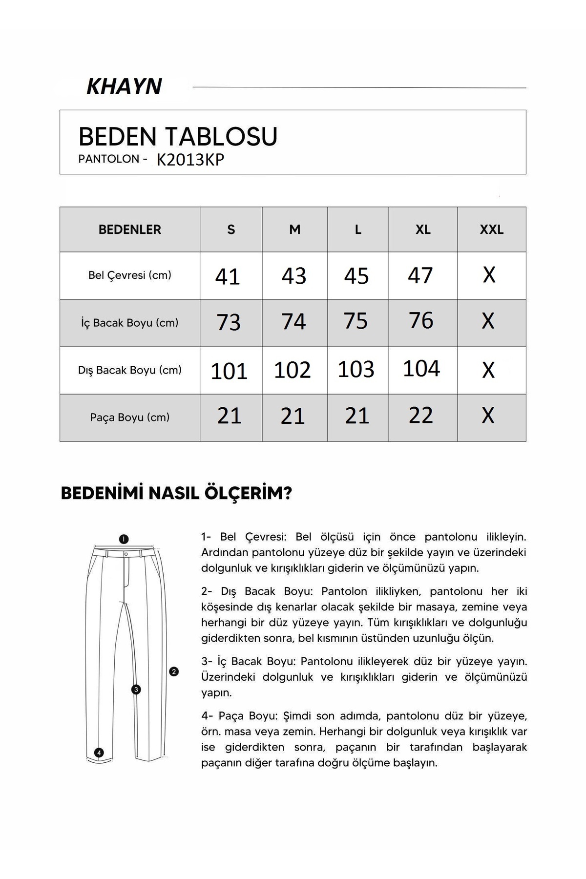 KHAYN  BAGGY ÖNÜ PİLELİ KUMAŞ PANTALON K2013KP - Görsel 6