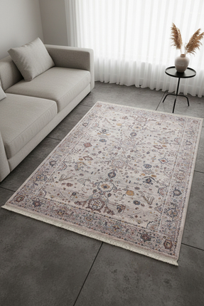 Maenad Home Tomyris 6144 Renkli Etnik Motifli Polyester Vintage Modern Dokuma...