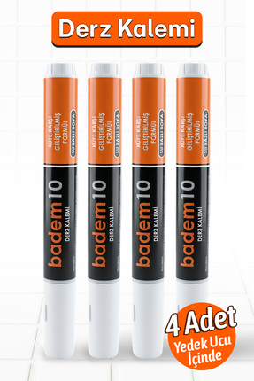 Badem10 (4 ADET) Fayans Beyaz Derz Hazır Dolgusu Boyama Boyası Kalemi Hızlı K...