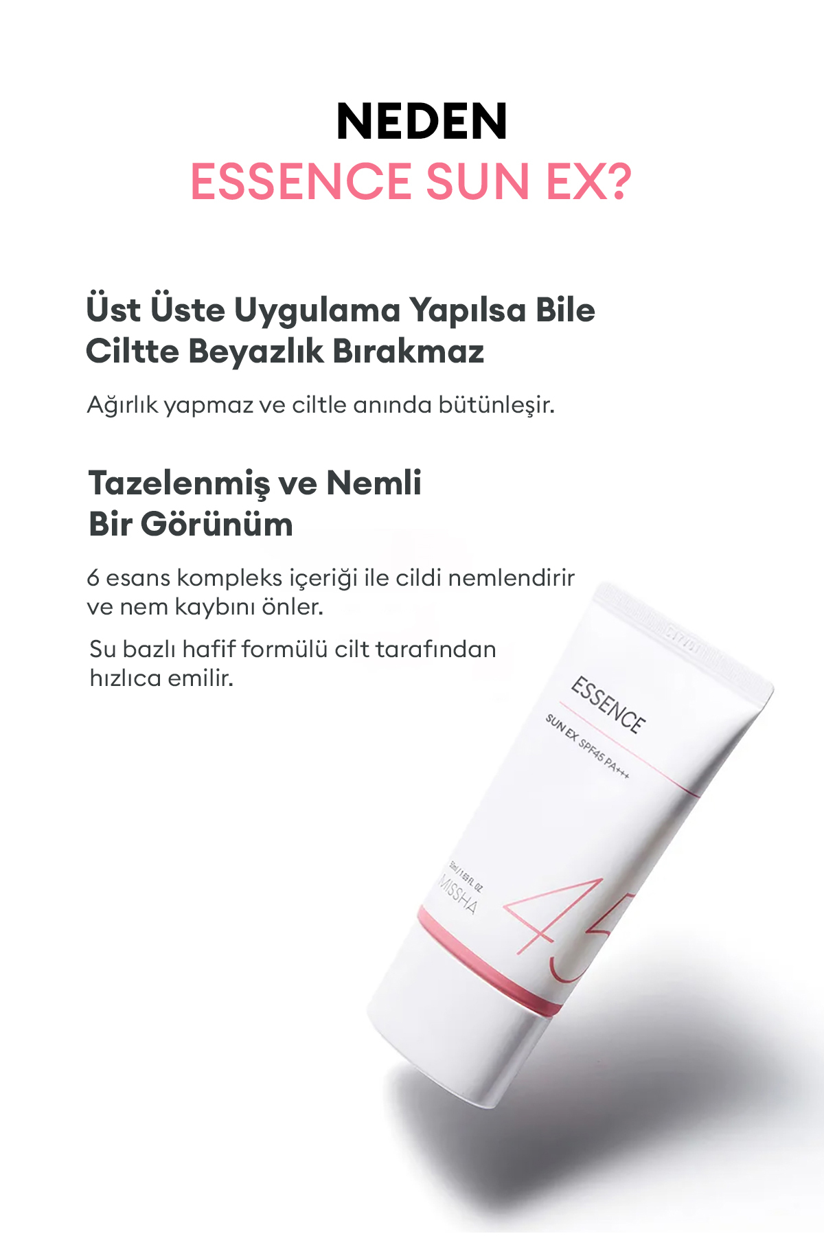 Aydınlatıcı ve Nemlendirici Güneş Kremi All Around Safe Block Essence Sun EX SPF 45 PA+++ — 111431 — تصویر 4 از 6