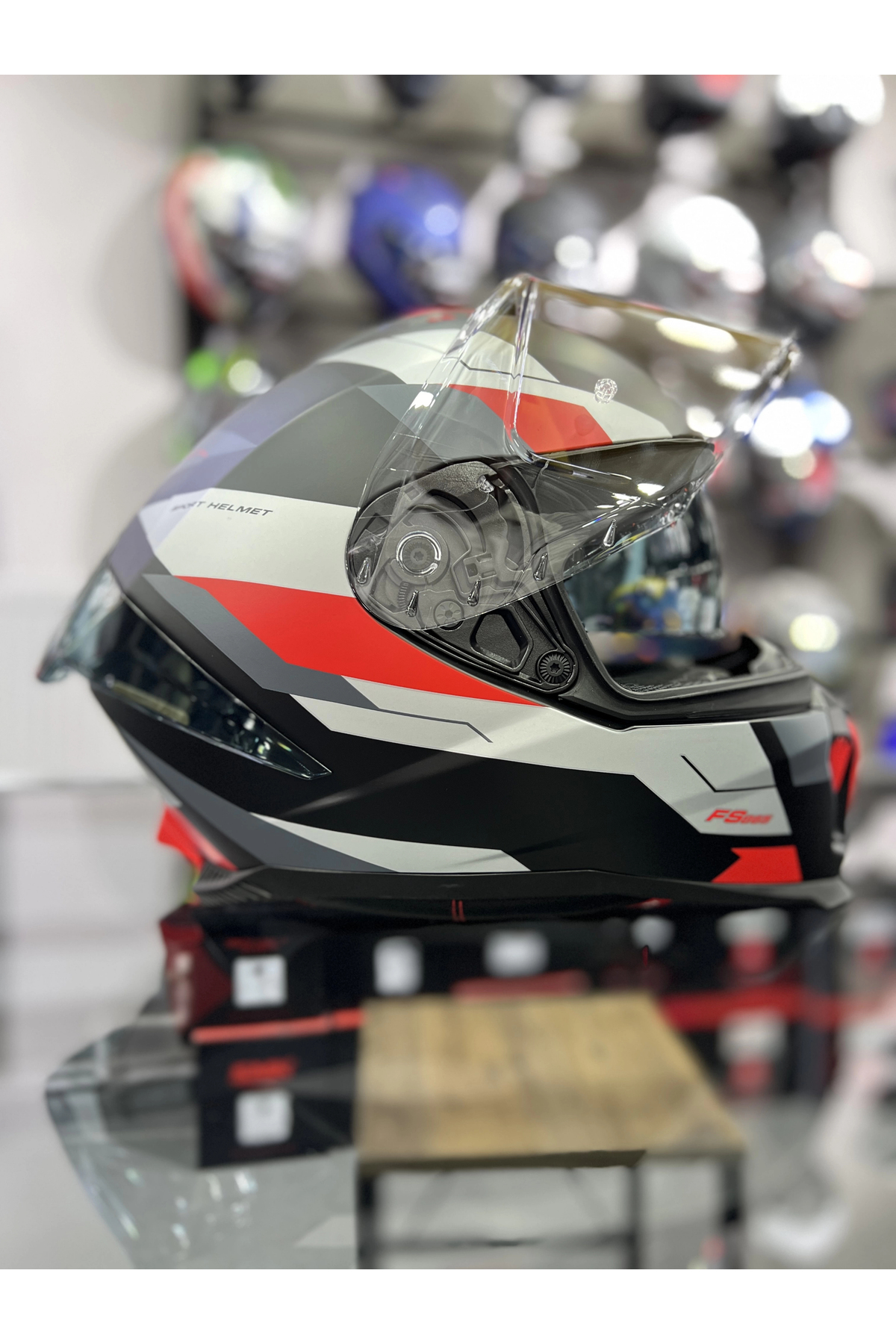 Sway 865 Kırmızı Siyah Kapalı Kask Güneş Vizörlü - Fiyatı, Yorumları