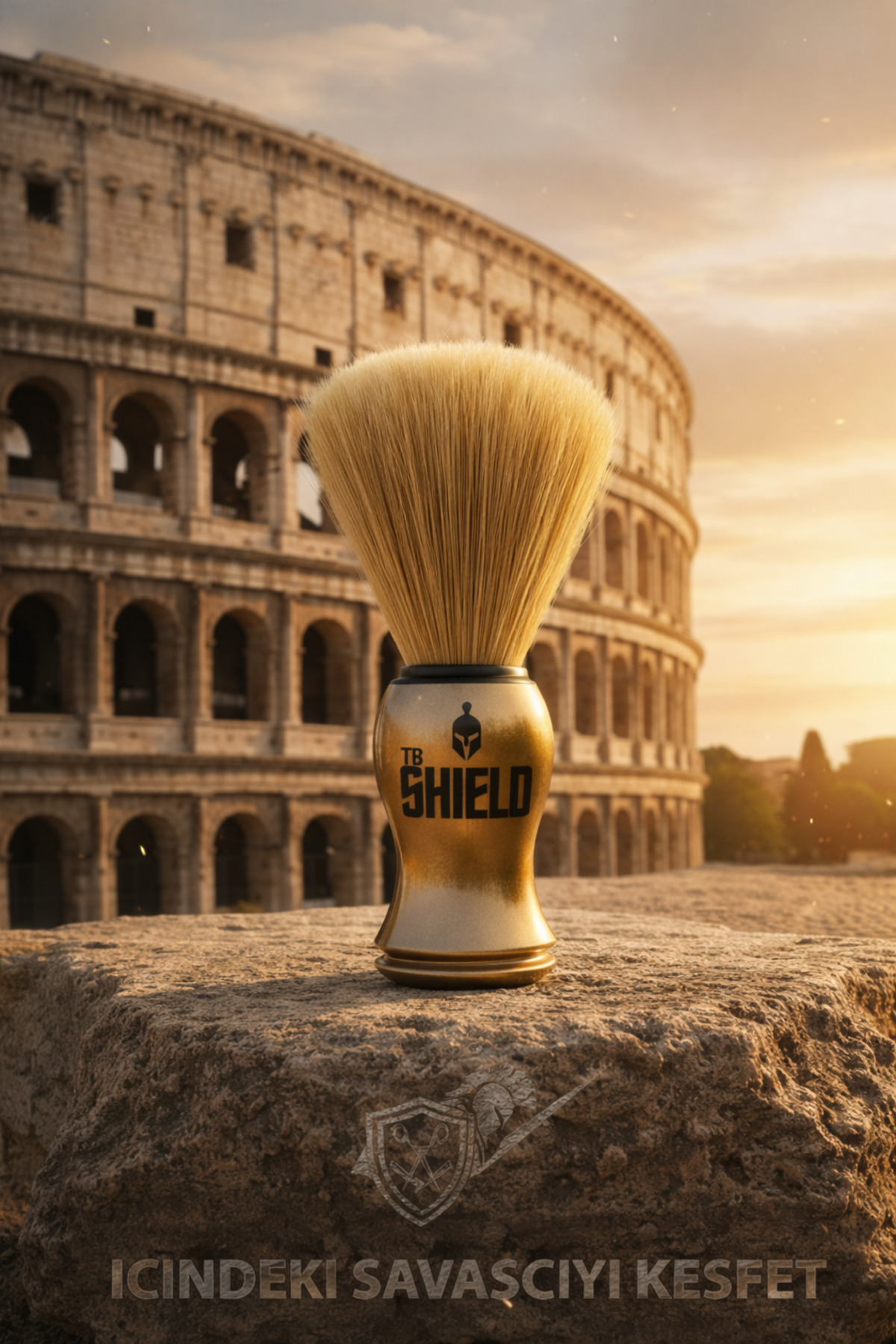 TB Shield Altın Renk Tıraş Fırçası %100 Doğal Kıl Dayanıklı Gold Sakal Fırçası Tıraş Fırçası Shaving Brush - Fiyatı, Yorumları