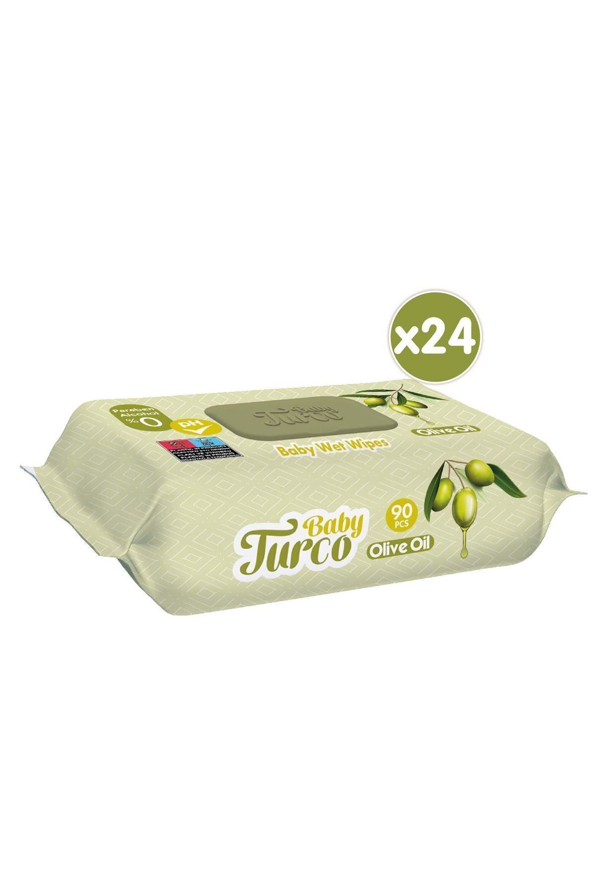 Baby Turco Zeytinyağlı Islak Bebek Havlusu 24x90 Adet fotoğrafı 3 (önizleme)