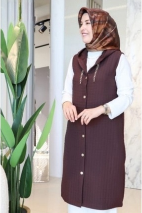 KADO Kapişonlu kapitone battal boy yelek