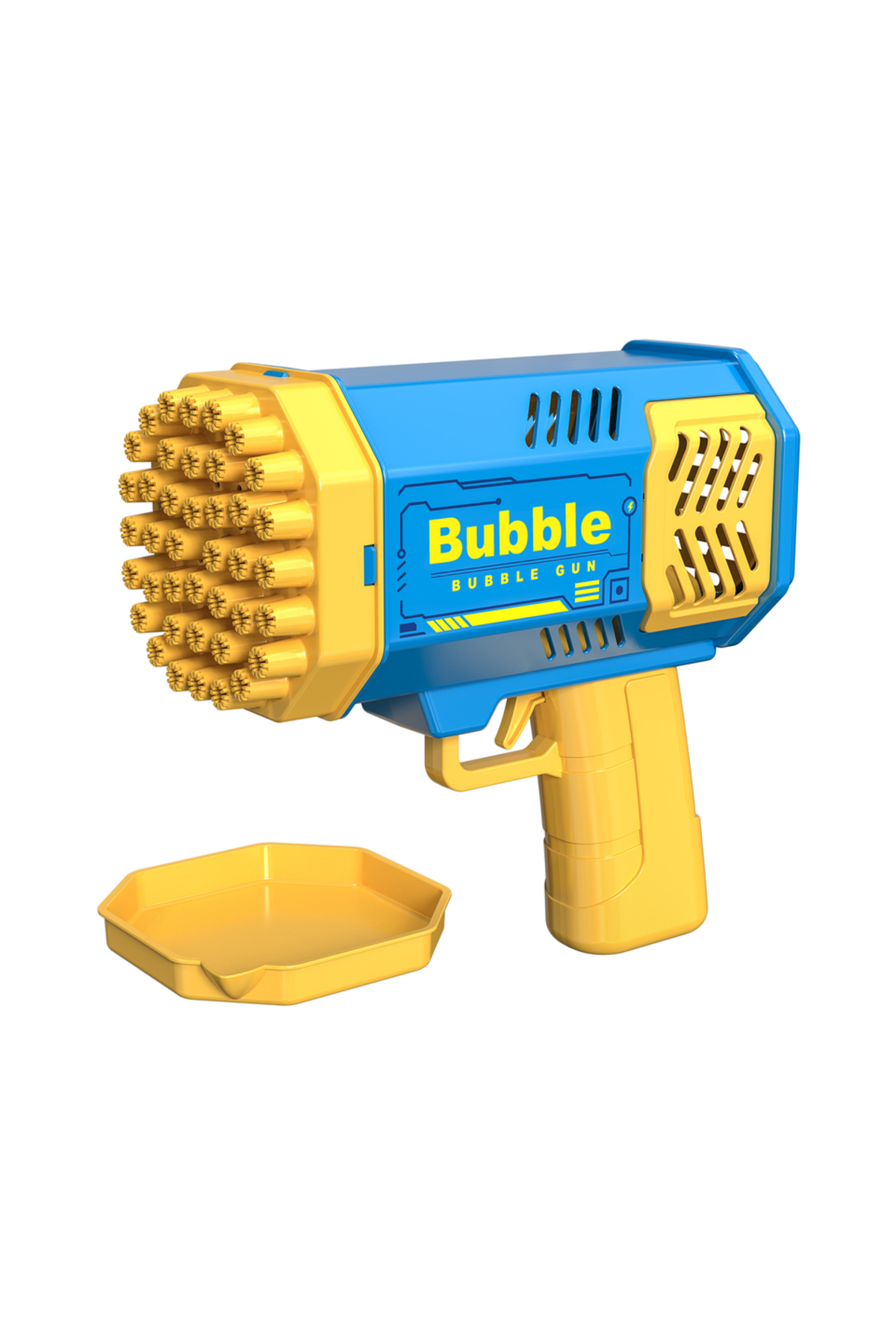 Choice Blue 40 Hole Bubble Machine Fully Automatic Bubble Blowing Light Outdo...