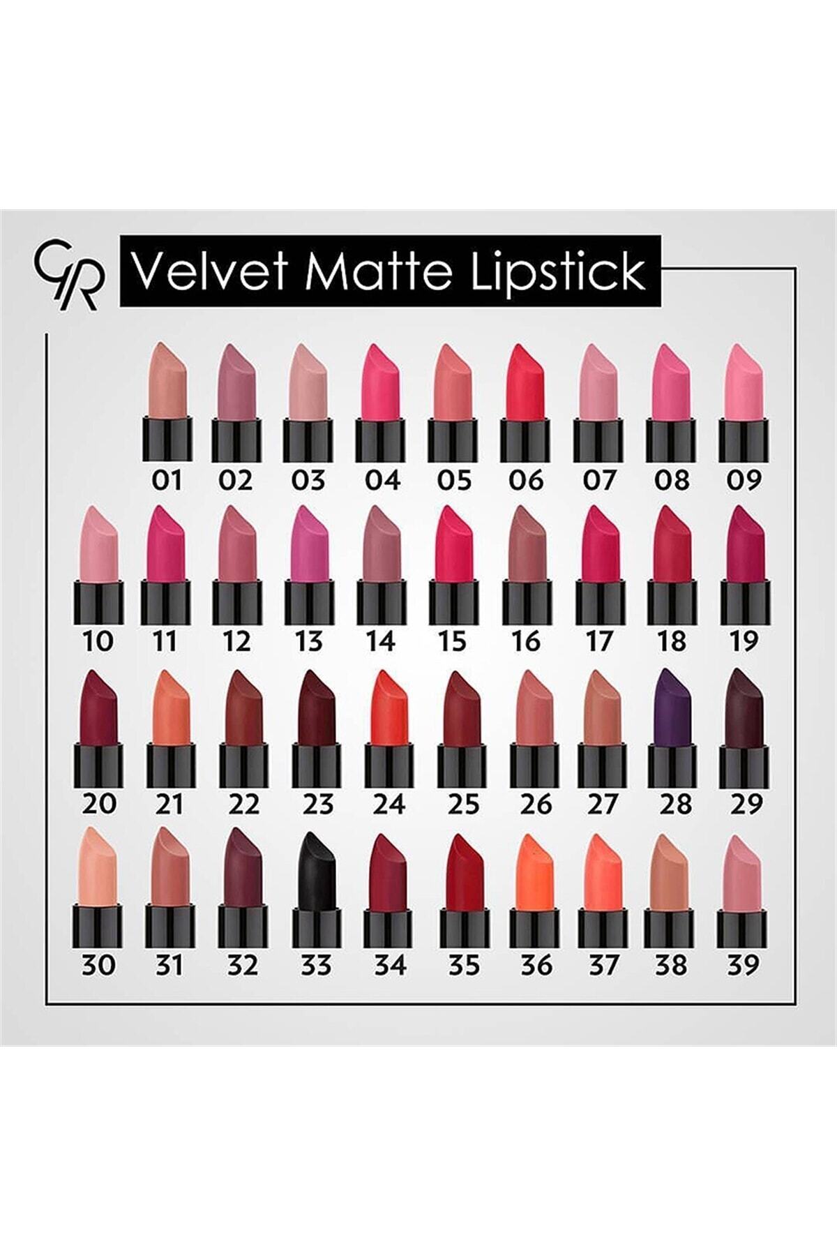 Velvet Matte Lipstick - 20 - Kadife Dokulu Mat Ruj — زرشکی RGVM — تصویر 5 از 8
