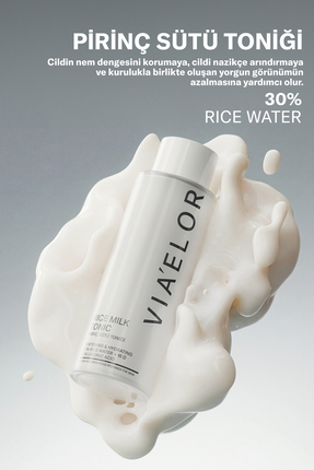 Via Elor Rice Milk Tonic – Aydınlatıcı, Canlandırıcı ve Sebum Dengeleyici Pir...