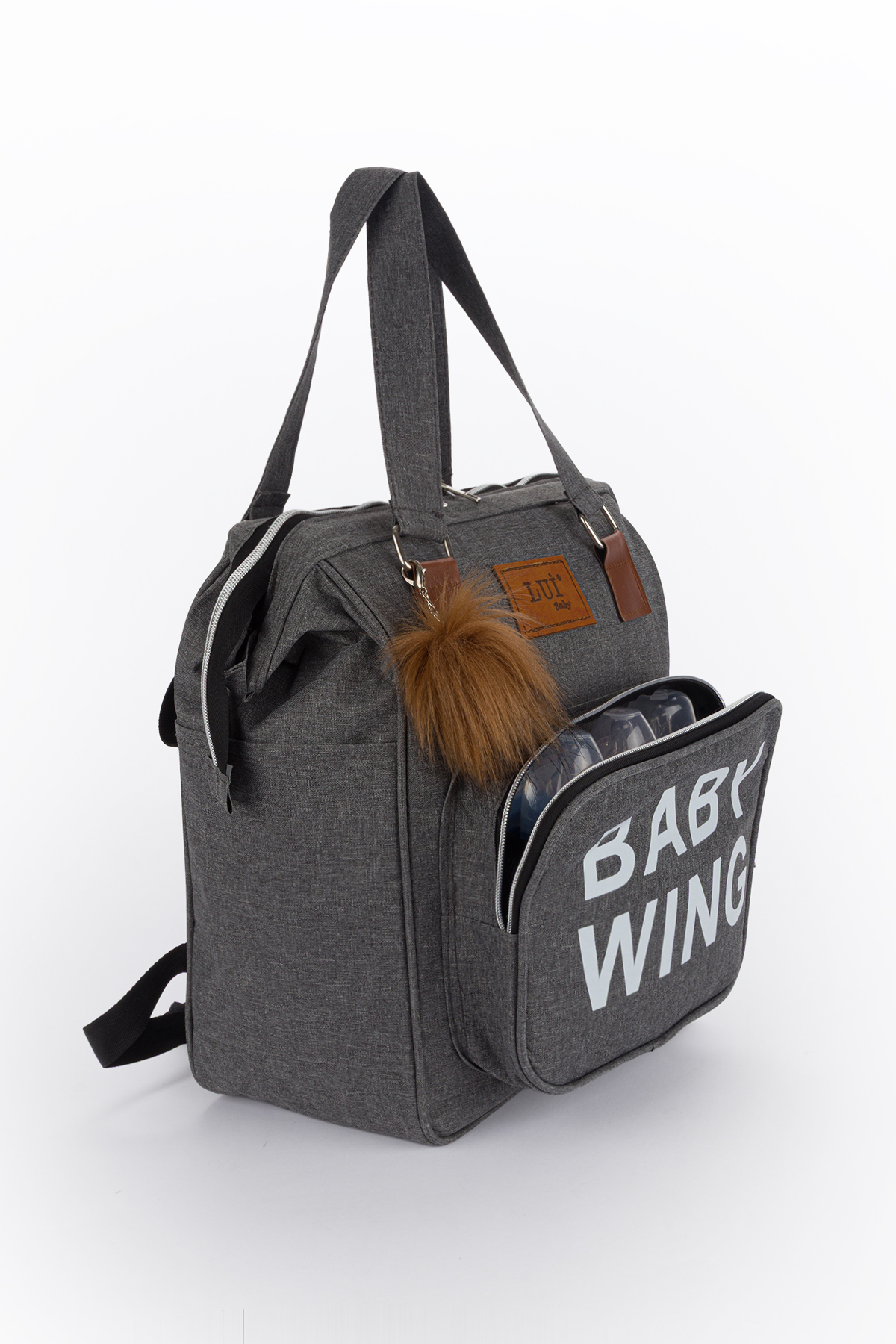 Lui Baby Anne Bebek Bakım Sırt Çantası Termal Biberonlu Bebek Arabası Askı Aparatlı fotoğrafı 2 (önizleme)