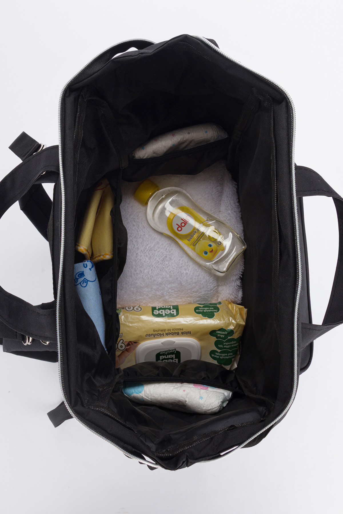 Lui Baby Anne Bebek Bakım Sırt Çantası Termos Biberon Bölmeli ve Bebek Arabası Metal Askı Aparatlı Lüks Model fotoğrafı 6 (önizleme)