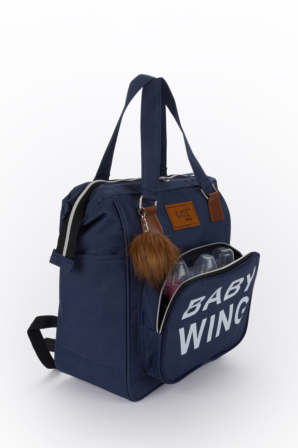 Yerli Baby Anne Bebek Bakım Sırt Çantası Termal Biberonluk Bebek Arabası Askı Aparatlı fotoğrafı 2 (önizleme)