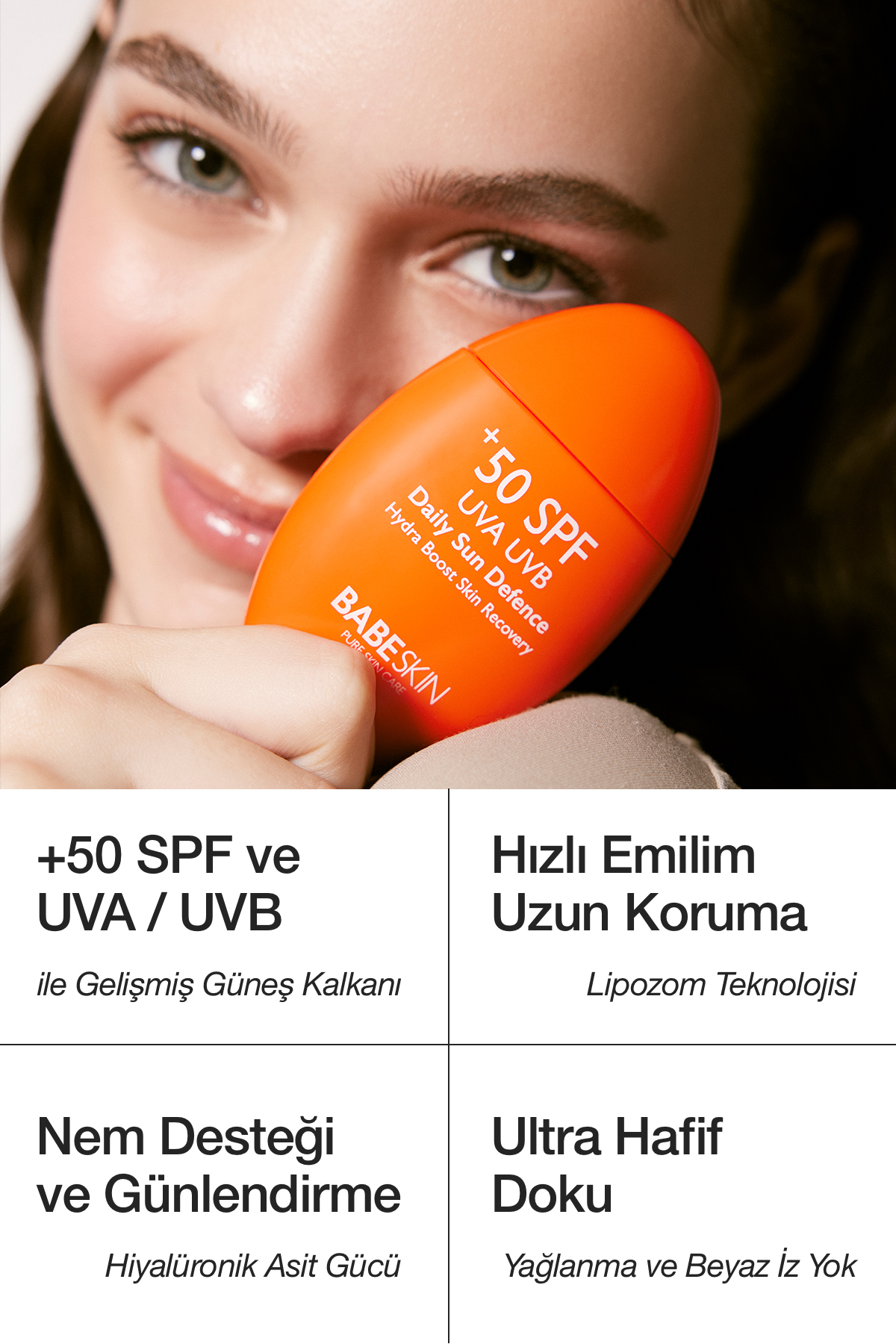 Hassas Ciltler Için Yüksek Koruma Ve Nemlendirici Etkili Güneş Kremi Spf 50 , 50 ml — 2 — تصویر 5 از 7