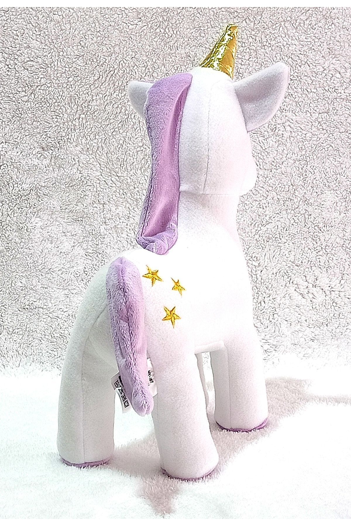 MY toys Peluş Unicorn Figürlü Yastık 33 Cm. (LİLA) fotoğrafı 3 (önizleme)