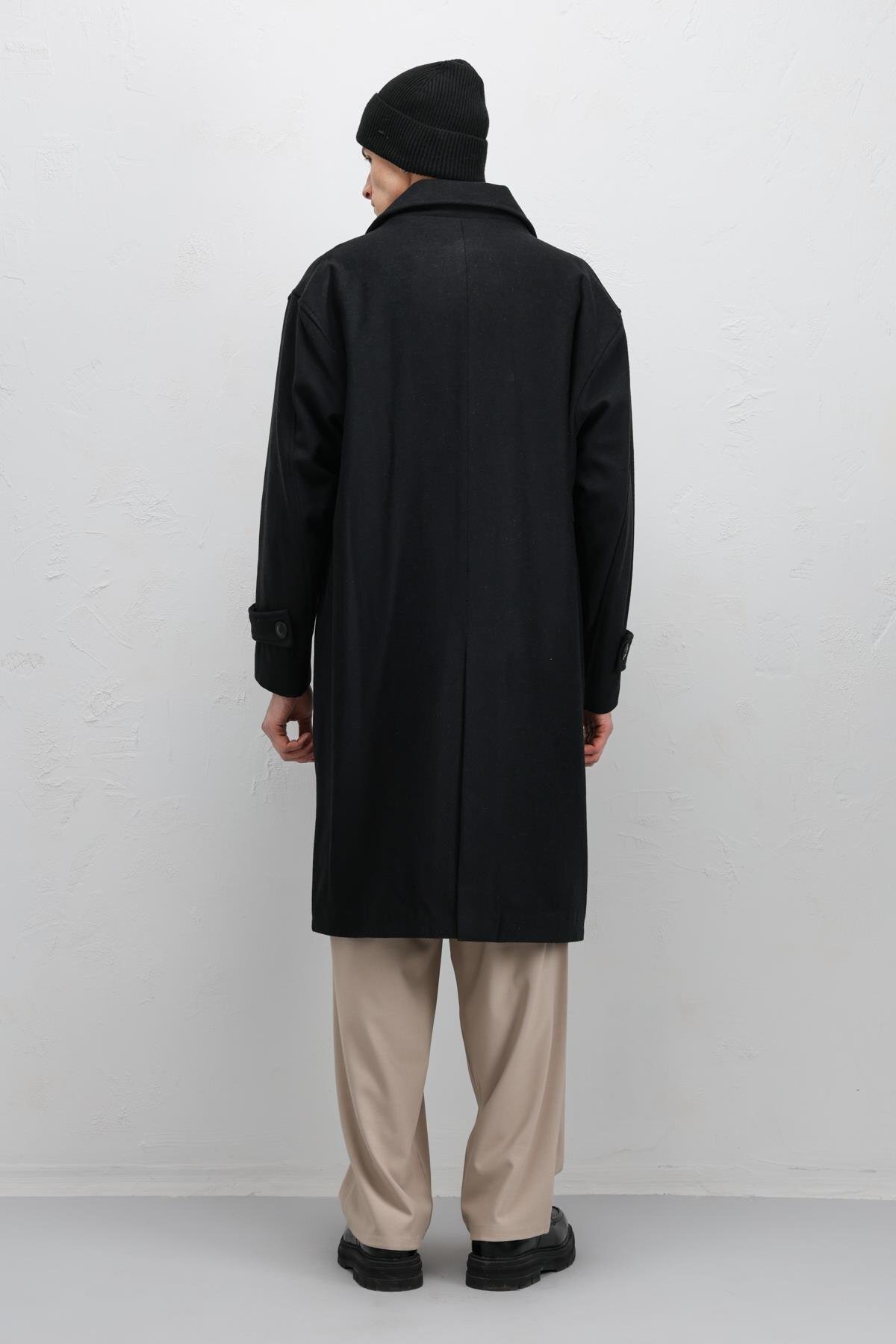 VAMOSCLO Oversize Kaban Siyah görsel 4