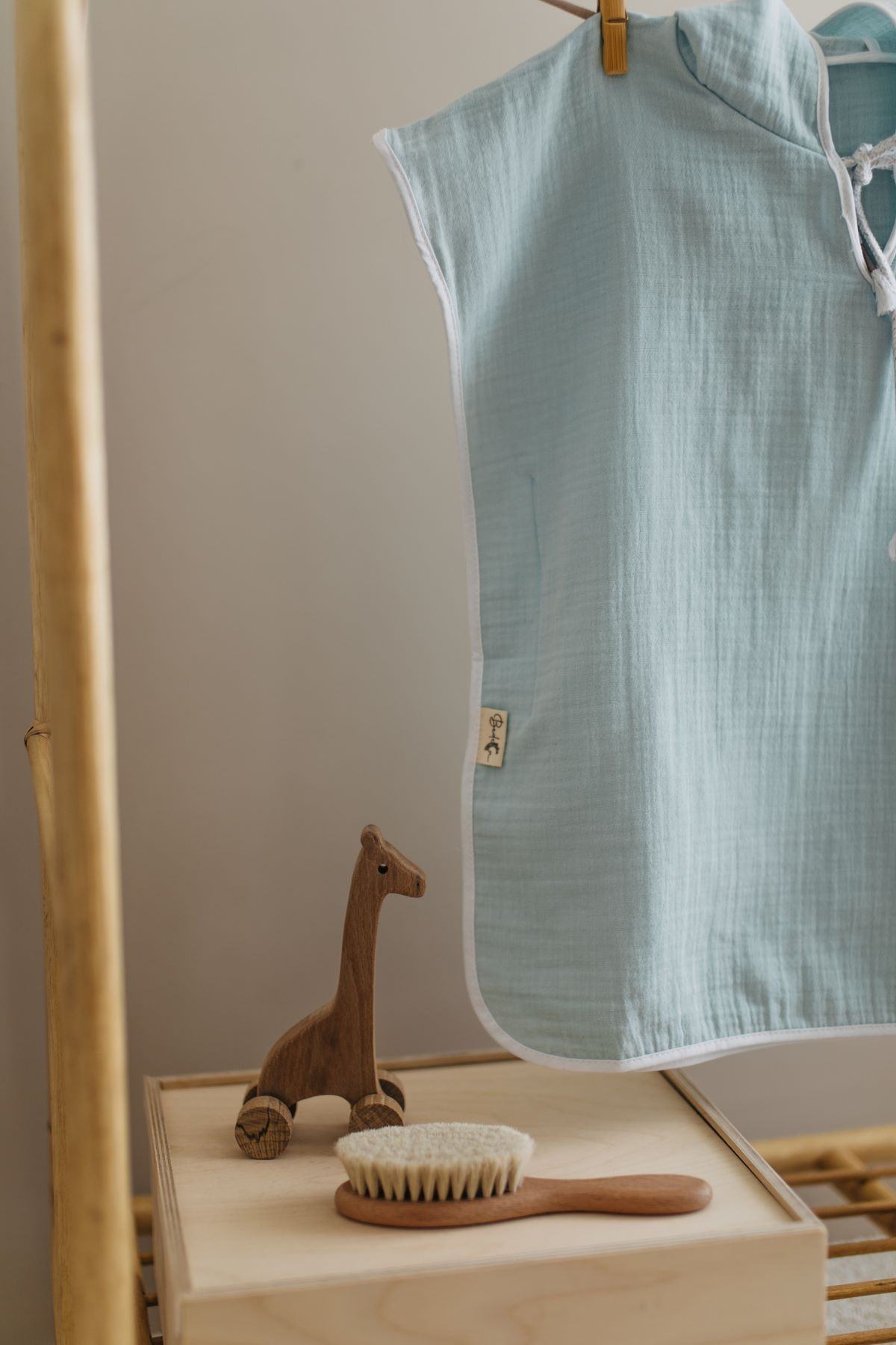 Bedeca %100 Organik Pamuk Müslin Panço - Kız Erkek Bebek Çocuk Panço, Plaj Pançosu, Bornoz fotoğrafı 5 (önizleme)