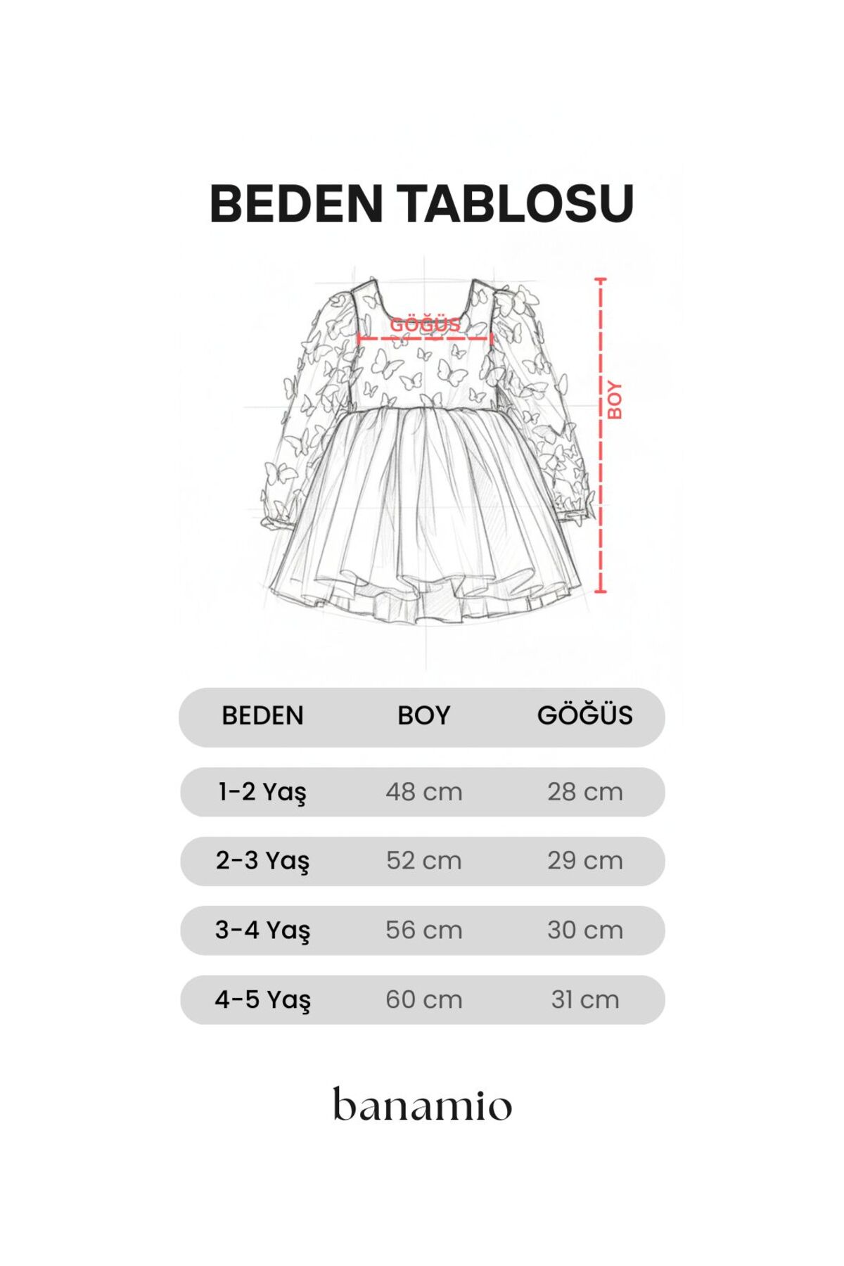 Banamio Lorelai 3D Kelebek Detaylı Tüllü Tütülü Elbise fotoğrafı 3 (önizleme)