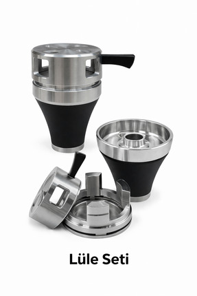 puffstore Metal Isı Yönetimli Nargile Lülesi - Kilitli Lotus Lüle Set