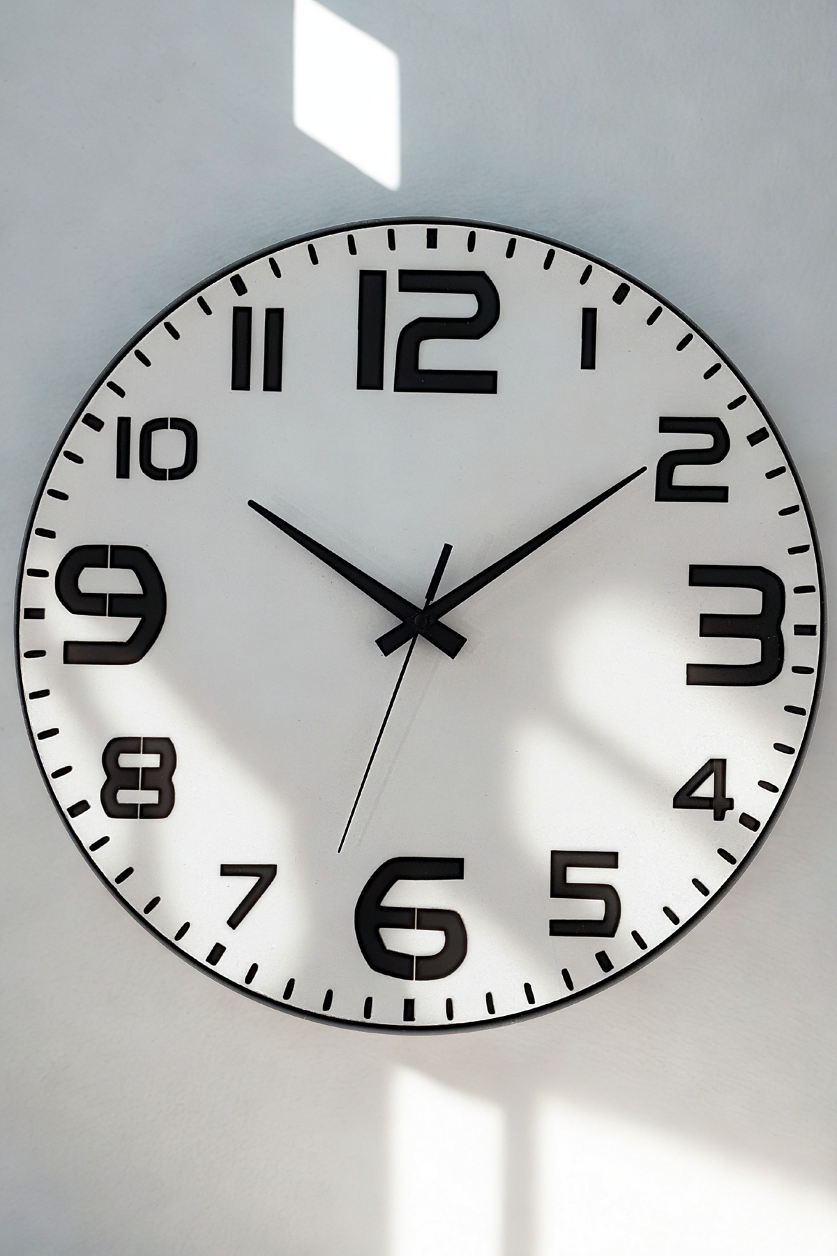 Home Gift Large Number Modern Decorative Wooden Wall Clock - Silent Movement - (40cm)