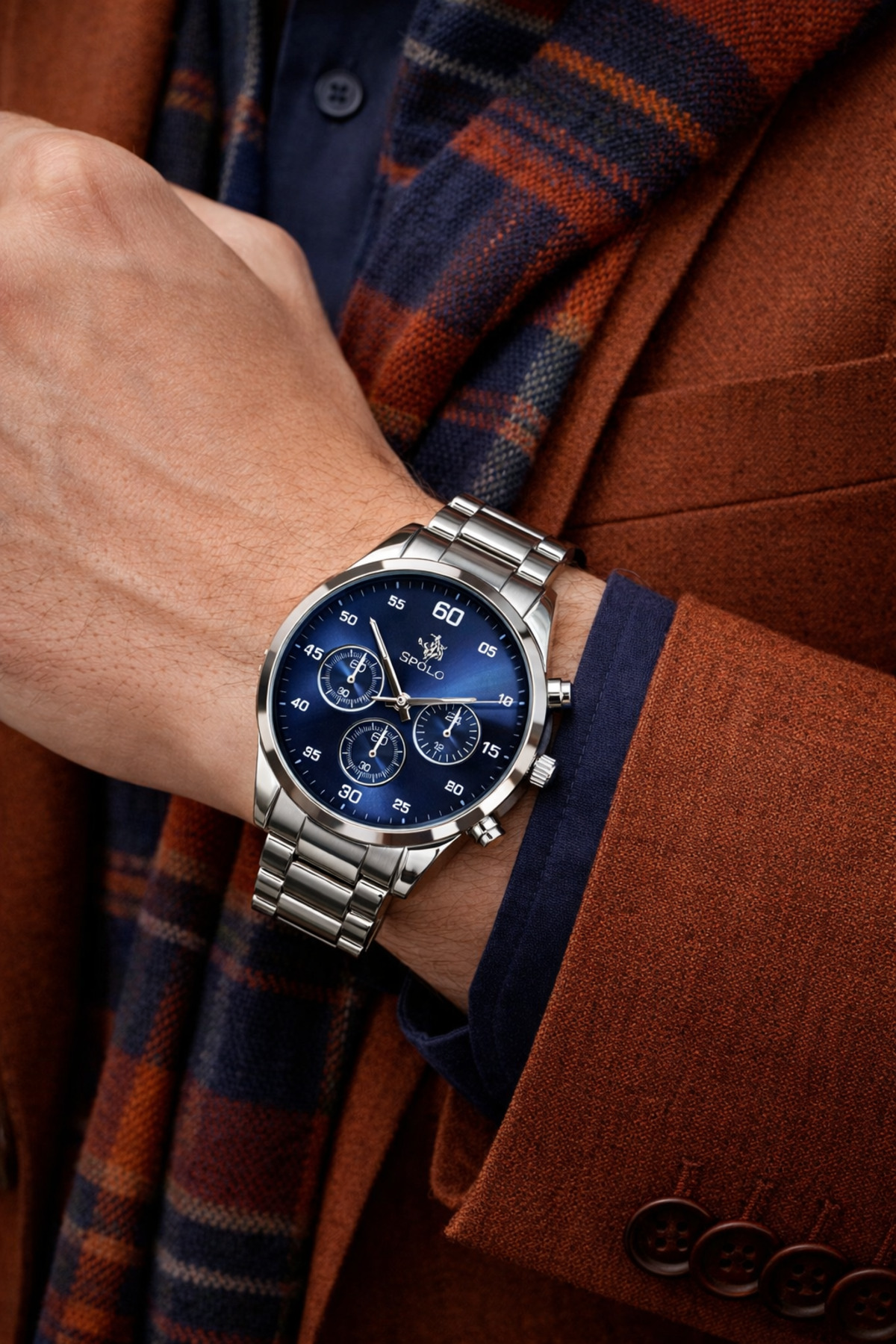 S.POLO  Marka Yeni Sezon Spor Şık Erkek Kol Saati Bileklik Hediyeli - Görsel 2