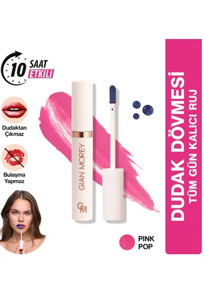 Gian Morey Dudak Dövmesi Pink Pop Kalıcı Soyulabilir Ruj