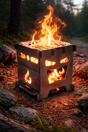 FASMART v3.1 XLarge Ateş Kutusu / Portatif Katlanır Kamp Ocağı / Kül Tablalı ...