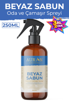 AURAN Beyaz Sabun Oda Ve Çamaşır Spreyi Oda Kokusu Oda Spreyi Room Spray 250ml