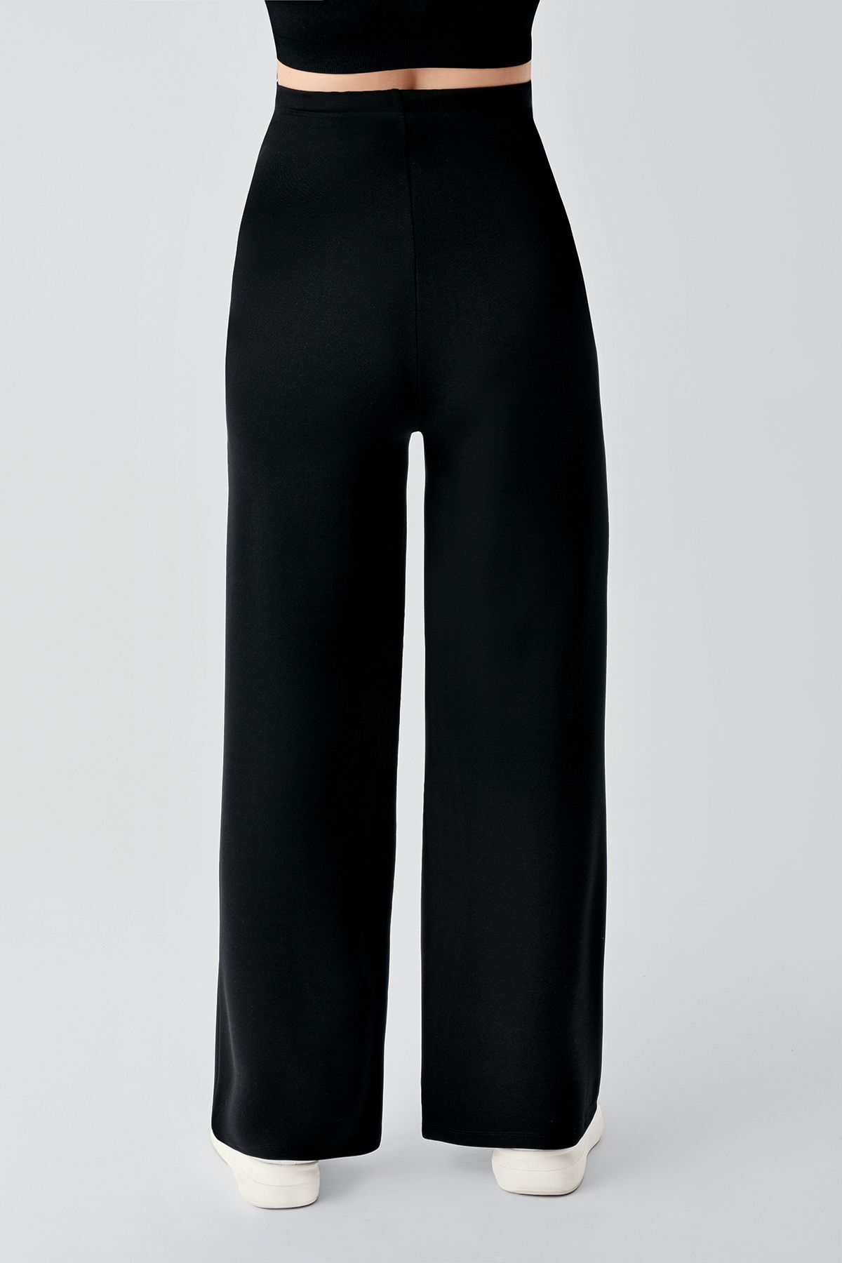 Artış Ayarlanabilir Yüksek Bel Esnek Hamile Palazzo Pantolon PLZ01 fotoğrafı 4 (önizleme)