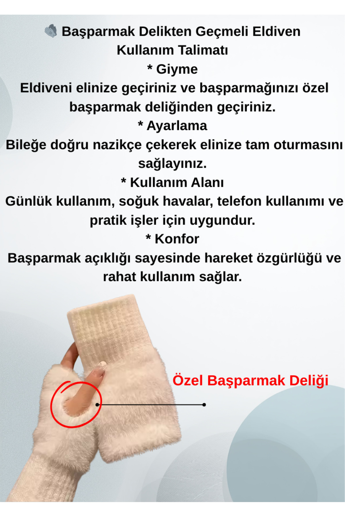 Hitit Socks Kadın 1 Çift Kışlık Parmaksız Termal Esnek Polarlı Peluş Eldiven görsel 2