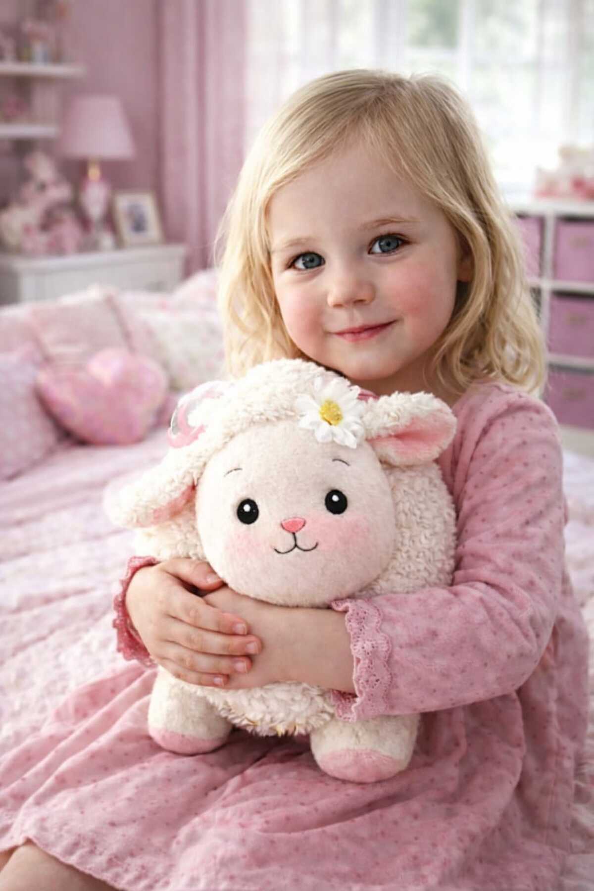 Toyzz 30 Cm Cute Lamb Lamb Pelus Toy And Sleeping Friend