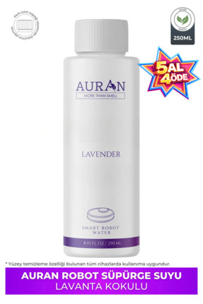 AURAN Lavanta Kokulu Akıllı Robot Süpürge Suyu, Mop Suyu Yüzey Temizleyici Ro...