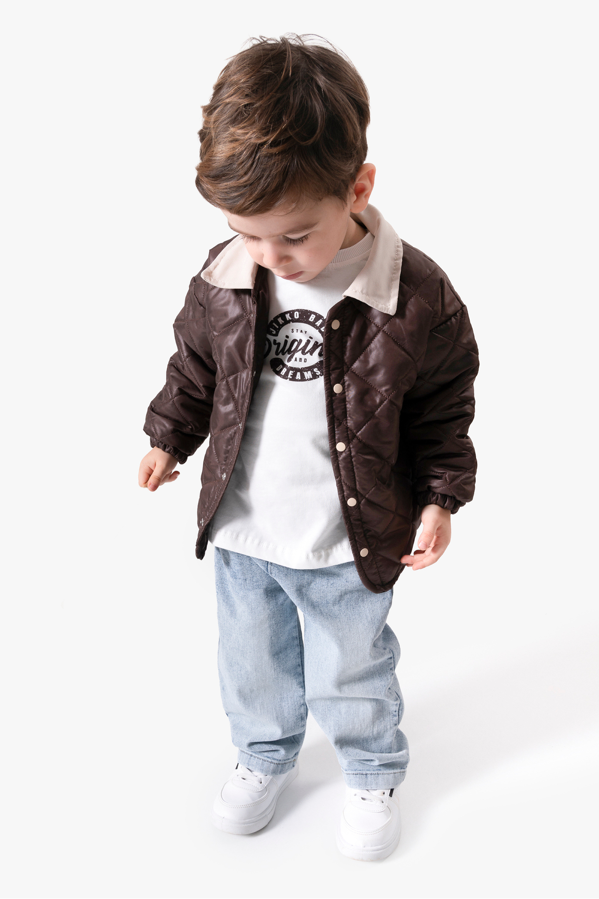 Quilted Basic Holiday 3-Piece Men's Coat Set 9082