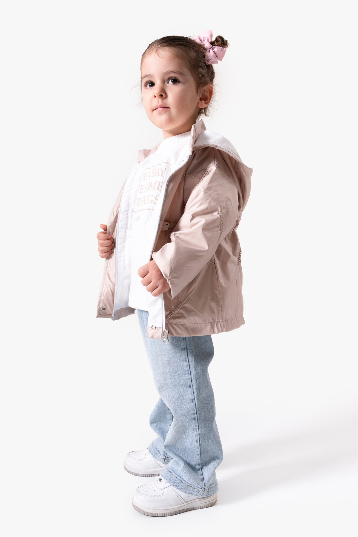 Jikko Baby 3'lü Kapüşonlu Kız Bebek Mont & Pantolon Bayramlık Takım 9083 fotoğrafı 3 (önizleme)