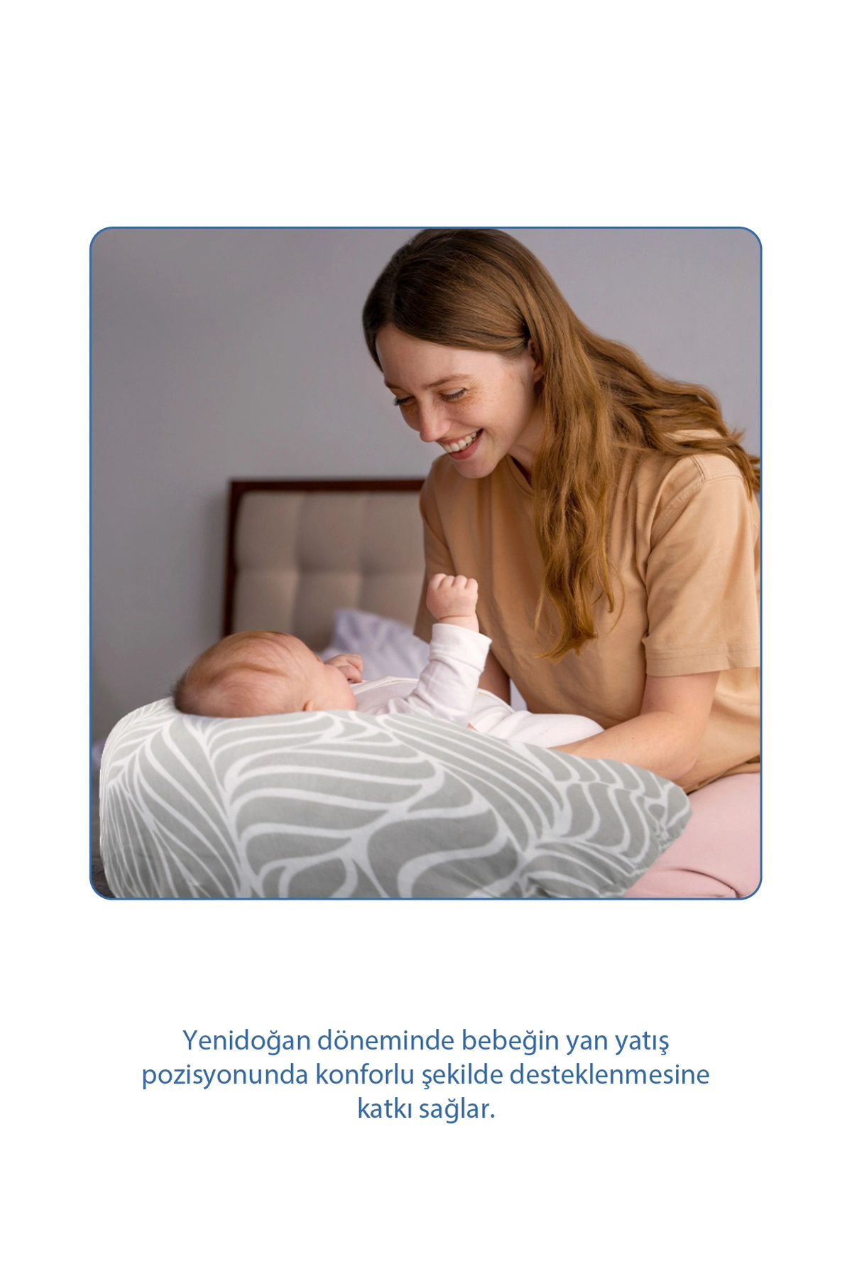 Babyjem Emzirme Ve Destek Minderi Gri Çiçek fotoğrafı 2 (önizleme)