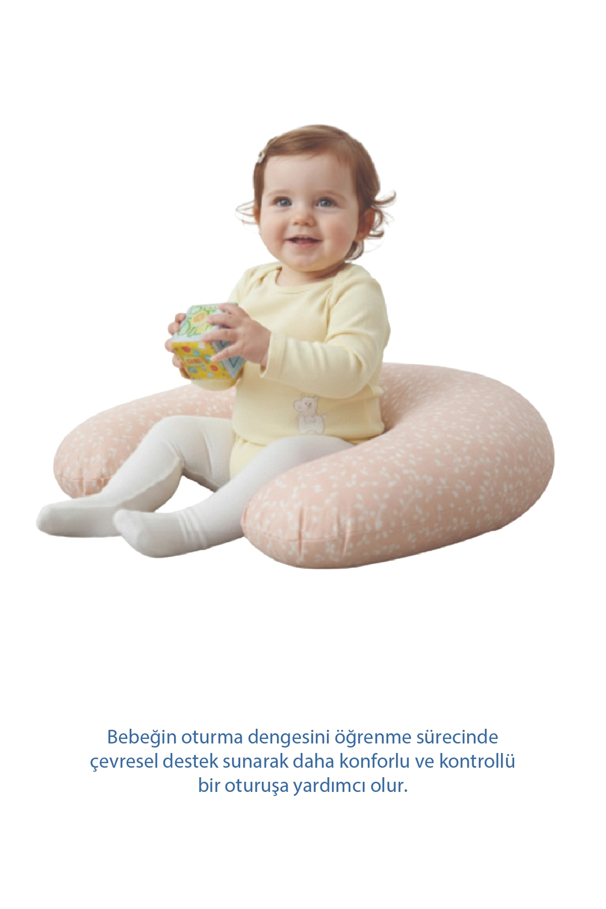 Babyjem Emzirme Ve Destek Minderi Somon Çiçek fotoğrafı 5 (önizleme)