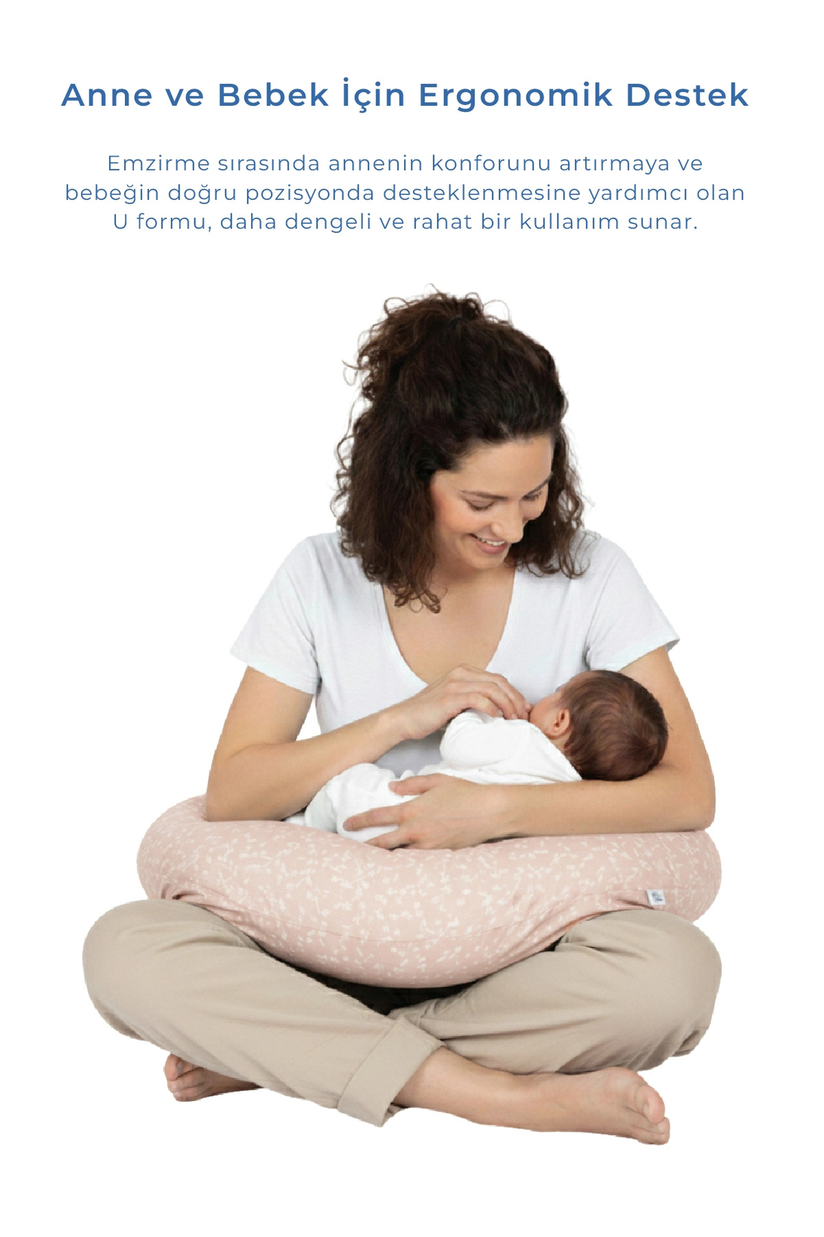 Babyjem Emzirme Ve Destek Minderi Somon Çiçek fotoğrafı 2 (önizleme)