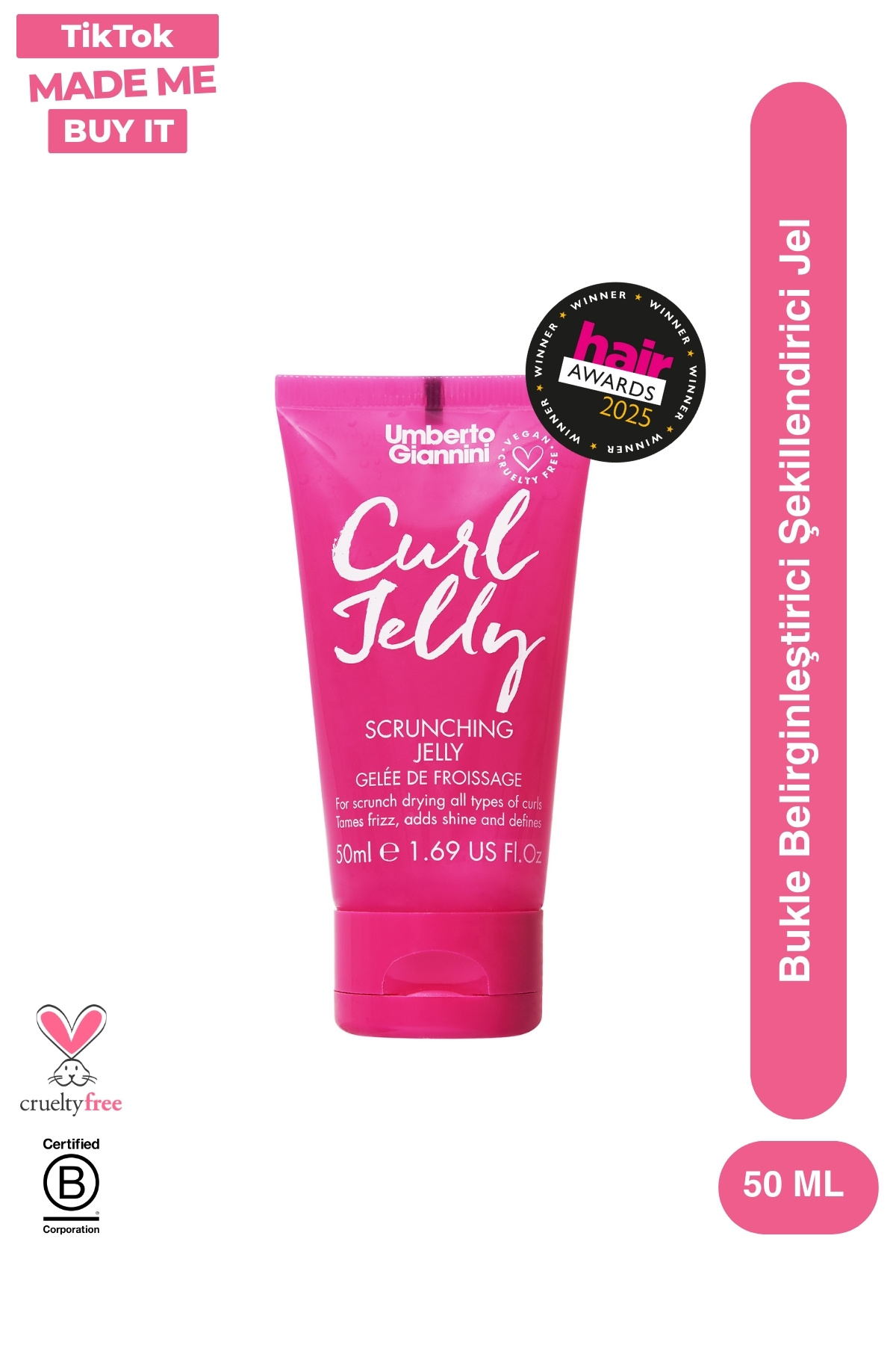 Umberto Giannini Curl Jelly Scrunching Jelly Bukle Şekillendirici Vegan Mini Jöle 50ML — UG-047