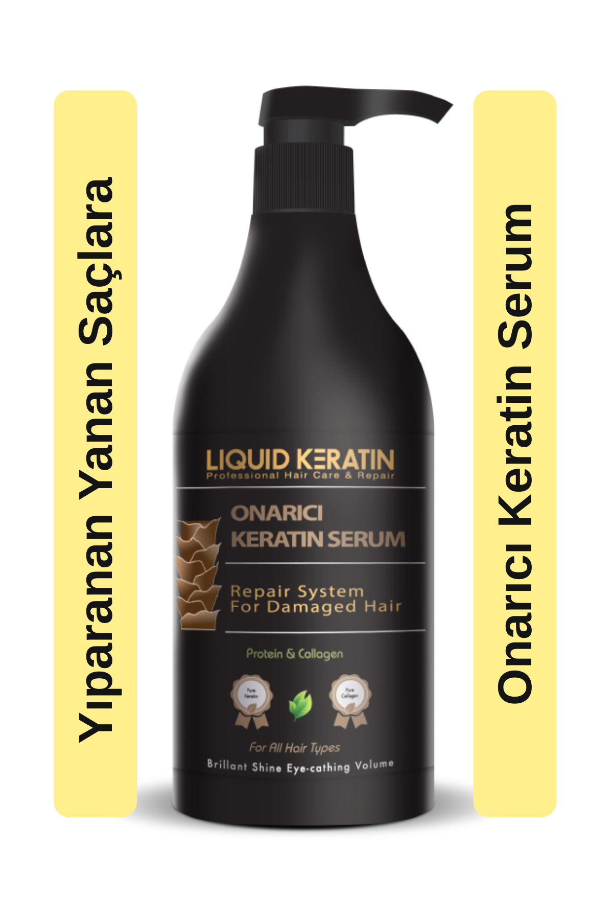 Liquid Keratin سرم مراقبت از مو کراتین خالص ترمیم کننده (500 میلی لیتر) - کمپلکس پروتئین کراتین مایع — KR250-YHB