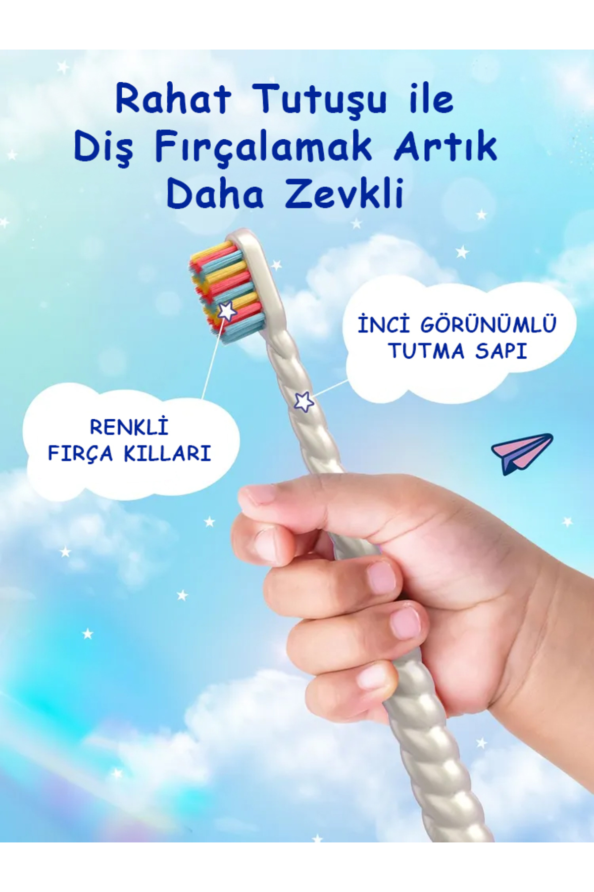 Splat Juicy Lab Unicorn Gümüş İyonlu Yumuşak Çocuk Diş Fırçası 4+ Yaş fotoğrafı 3 (önizleme)