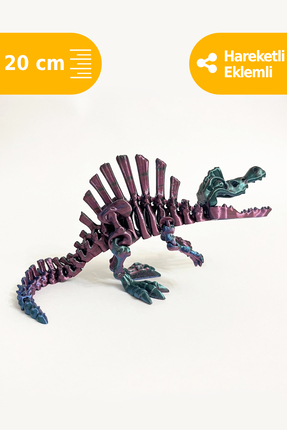 Artimon 3D Store Hareketli Spinosaurus 3D İskelet Dinozor Parlak Renk | Oyunc...