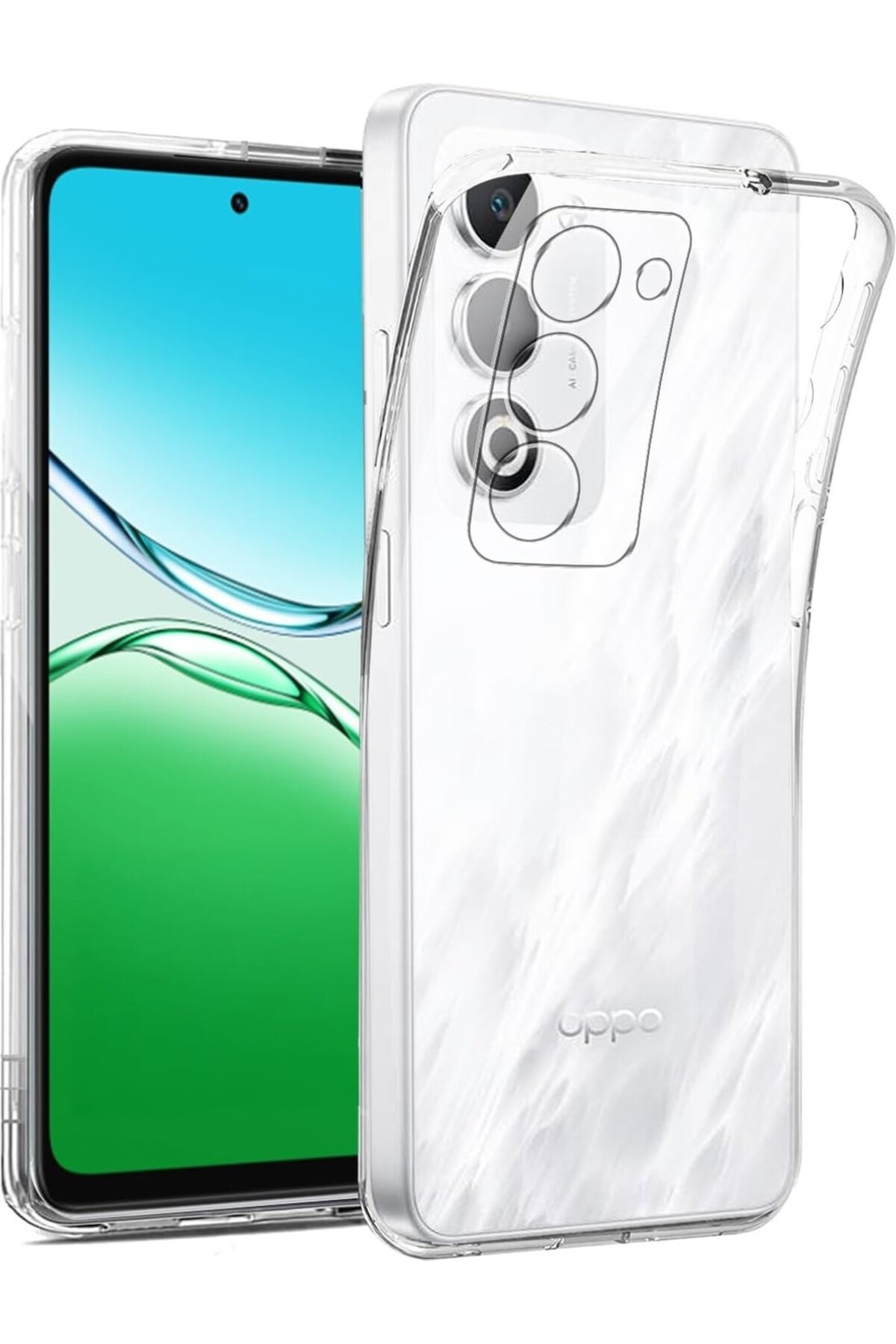 prolysus Oppo A5 5g Kılıf Kamera Korumalı Şeffaf Yumuşak Silikon