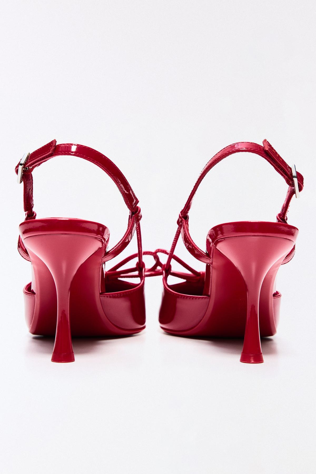 Bershka  Arkası bantlı topuklu ayakkabı - Görsel 4