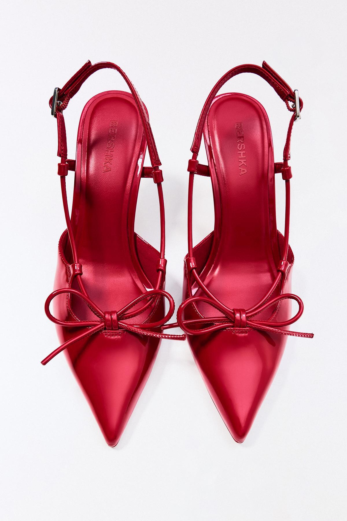 Bershka  Arkası bantlı topuklu ayakkabı - Görsel 6