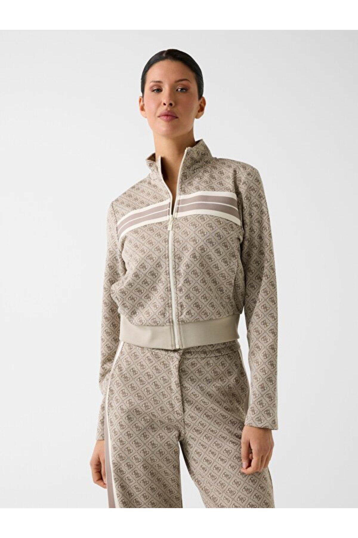 Guess Jacquard Kadın Aktif Sweatshirt