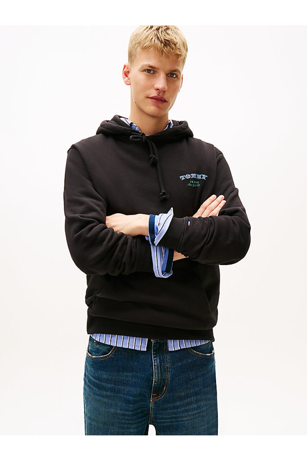 تامی هیلفیگر هودی مردانه TJM مدل Regular Dollar Stack