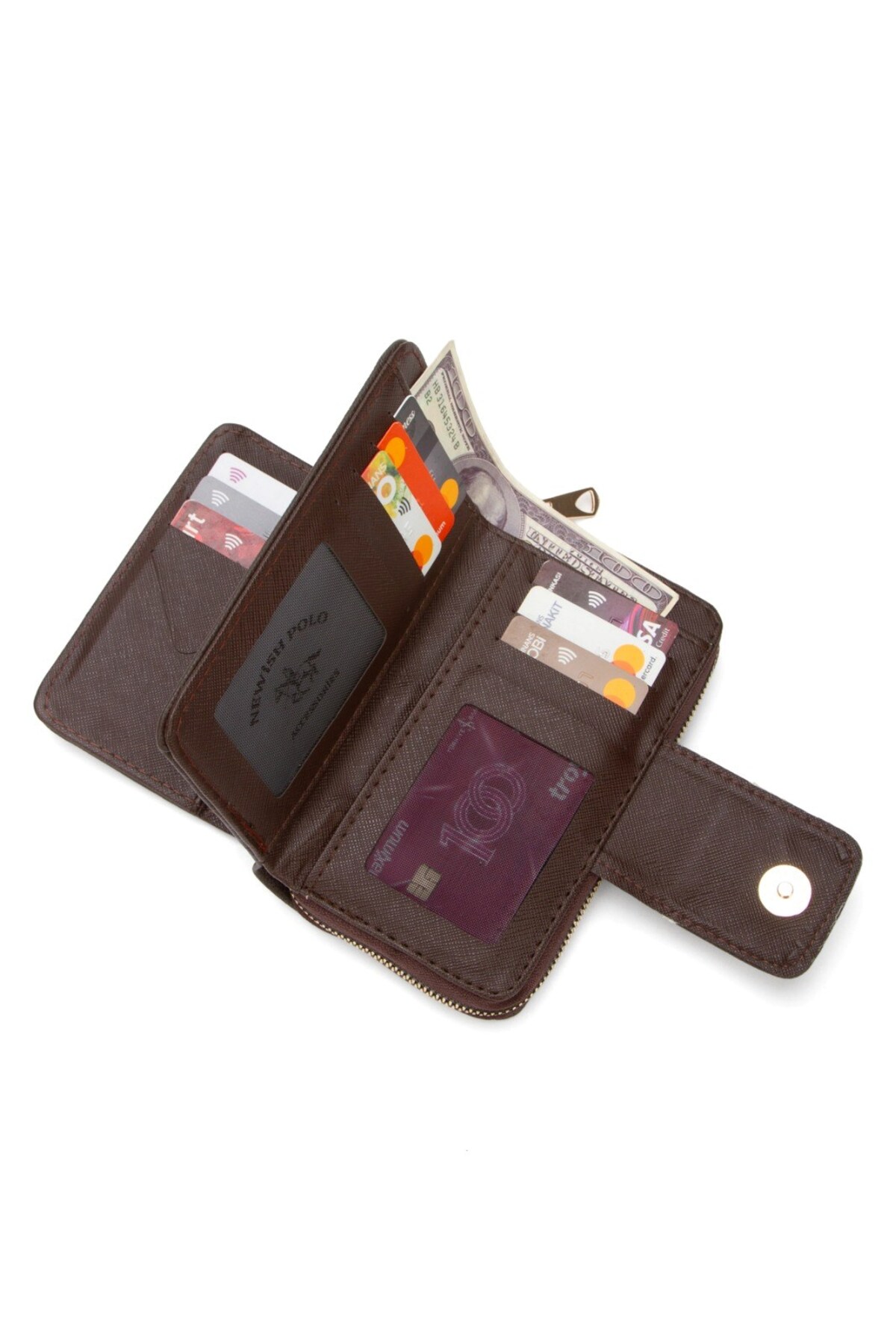 Eliza  Kadın Deri Desenli Telefon Kağıt Para Bölmeli Kartlık Ve Cüzdan - Görsel 4