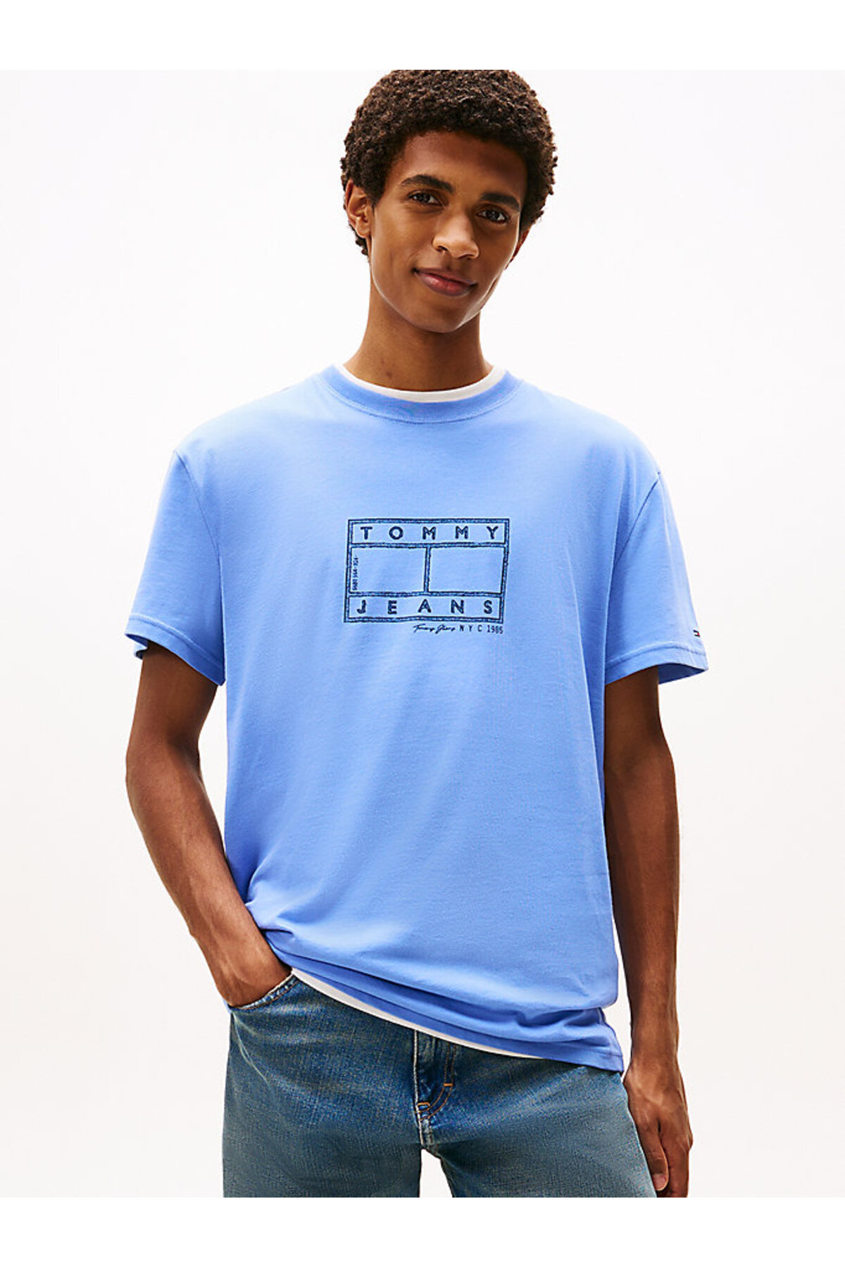 تامی هیلفیگر تی شرت مردانه طرح TJM کد 1001