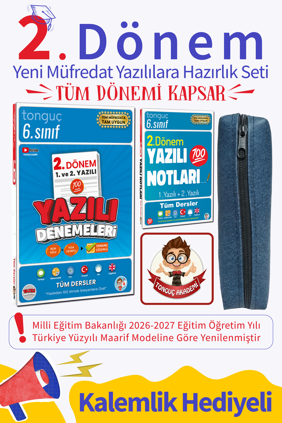 Tonguç Yayınları 6. Sınıf 2. Dönem Tüm Dersler Yazılı Denemeleri